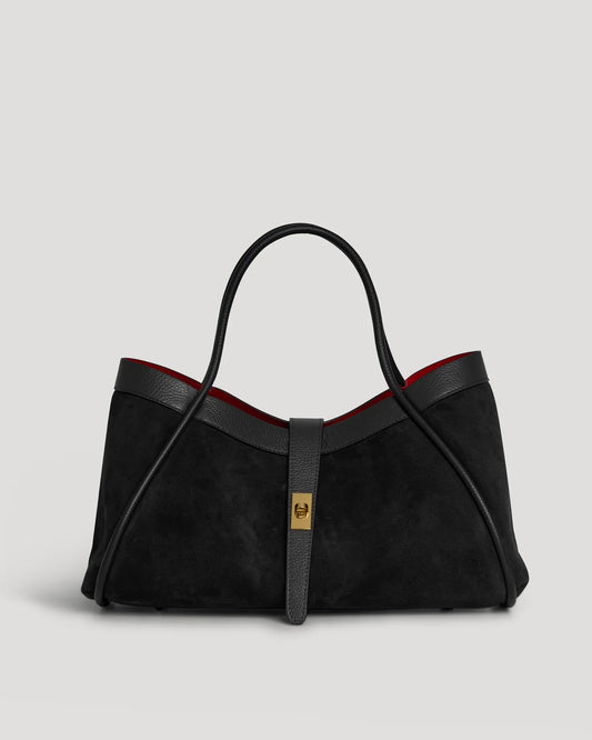 Torebka Opéra z Czarnego Zamszu Naturalnego