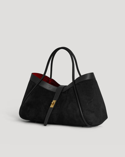 Torebka Opéra z Czarnego Zamszu Naturalnego