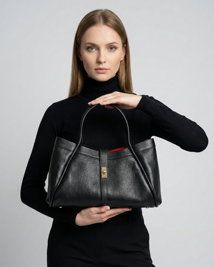 Torebka Opéra z Czarnej Skóry Togo