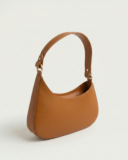 Torebka Chloe ze Szczotkowanej Skóry w Kolorze Koniakowym