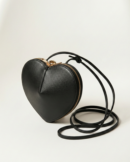 Torebka Amour z Czarnej Skóry Togo