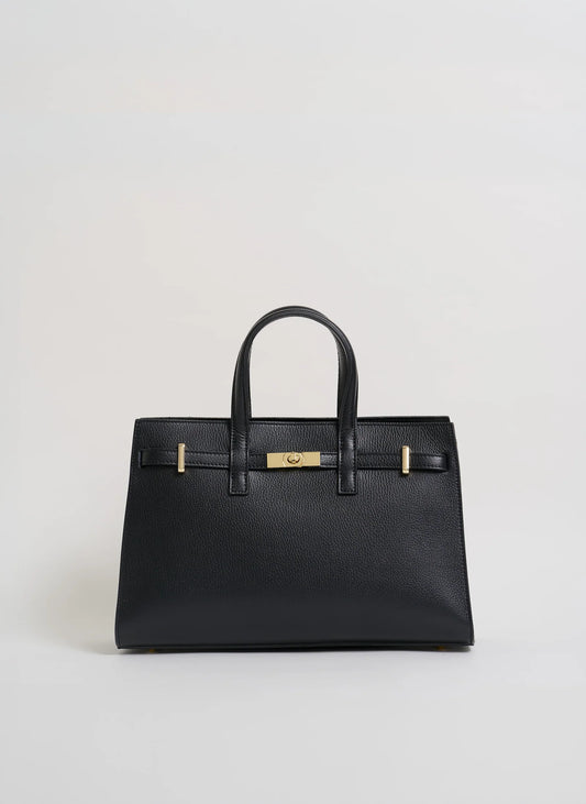 Torebka Noiré z Czarnej Skóry Togo